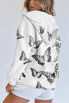 Amazon.com: Spatofa Oversized Zip up Hoodies for Women